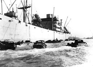 アメリカの水陸両用車、ルアーブル、フランス、1944 作： Unbekannt
