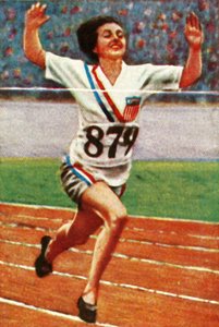 アメリカンアスリートのベティロビンソン、1928年の女子100m優勝。