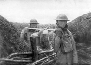 彼らの同志にスープを提供する前部のアメリカ軍、1917-1918 作： Unbekannt