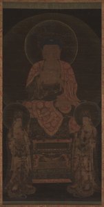阿弥陀三尊、約。 13世紀。 作： Unbekannt