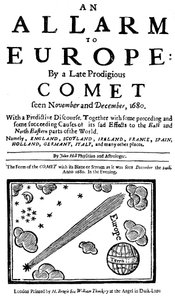 後期の驚異的な彗星によるヨーロッパへの武器、1680