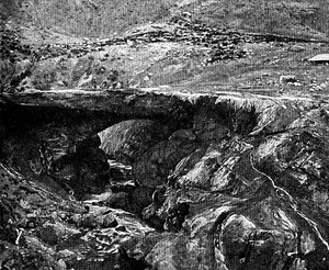 1895年、ペルーのインカ橋 作： Unbekannt