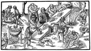 アイルランドの宴会、1581年、1893年 作： Unbekannt