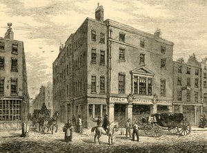 ロングエーカーの古いコーチメーカーショップ、1881年。 作： Unbekannt
