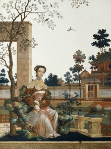 「東洋の美女」、中国語、c1760 作： Unbekannt