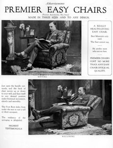 プレミアイージーチェアの広告、1926年
