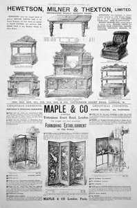 1891年のクリスマスのレディースピクトリアル誌の広告ページ 作： Unbekannt