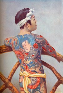 精巧に刺青された日本人男性、1902
