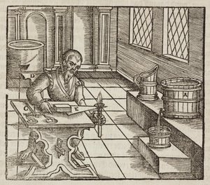 火薬や肉の保存に使われる塩ペッ トルの分析 - Lazarus Eckerの「Description des minerais et des principales methodes d