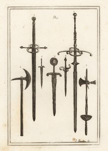 古代の両手剣1,2、短剣3、聖騎士の剣と短剣 作： Unbekannt