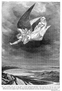 そして、天国の真ん中で別の天使が飛んでいるのを見ました...、c1885