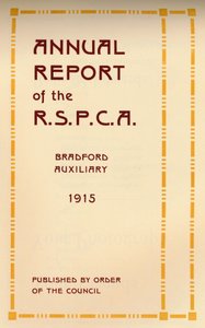 RSPCA年次報告書、1916年 作： Unbekannt