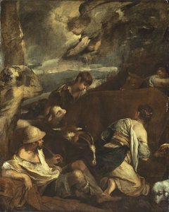 羊飼いへの告知、c。 1710年。 作： Unbekannt