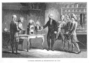 アントワーヌ・ローラン・ラヴォワジエ、フランスの化学者、酸素の発見、1776 1874 作： Unbekannt
