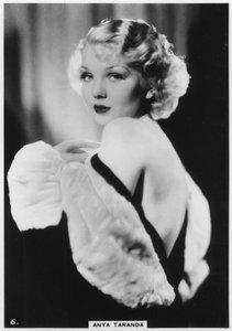 アーニャタランダ、アメリカ人モデル、ショーガール、女優、c1938
