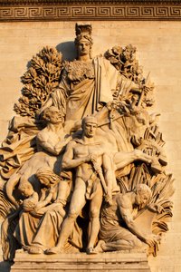 凱旋門の彫刻：アントワーヌ・エテックス作「凱旋」（1810年）、パリ、フランス 作： Unbekannt