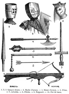 13世紀の鎧と武器1882-1884 作： Unbekannt