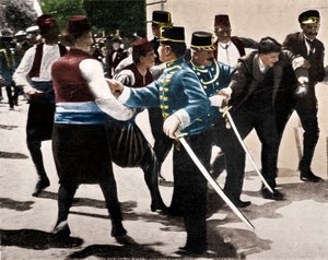 Gavrilo Principの逮捕、1914年の大公Franz Ferdinandの暗殺者 作： Unbekannt