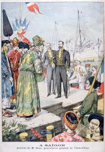 インドシナ総督、ポールボーのサイゴンに到着、1902年 作： Unbekannt