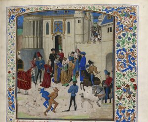 イザボー・ド・ババリアがパリに到着、1470～1475年頃。 作： Unbekannt