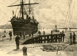 1898年、サウサンプトンドックに汽船が到着。