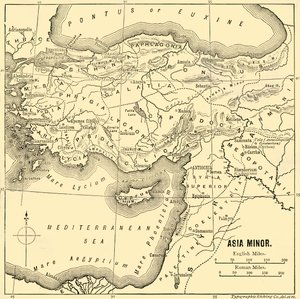 小アジア-地図、1890 作： Unbekannt