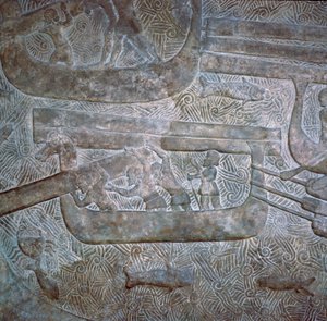 アッシリアの木材輸送のレリーフ 作： Unbekannt