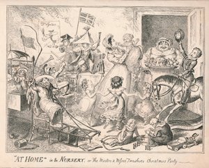 保育園の家で、またはマスターとミス2つの靴のクリスマスパーティー、1835年。 作： Unbekannt