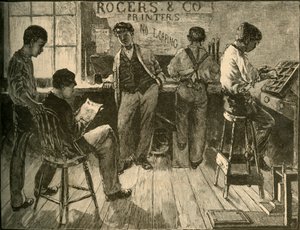 1881年、印刷所で働いていた。 作： Unbekannt