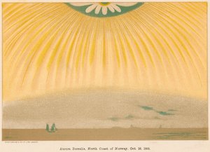 1868年10月10日、1906年、ノルウェー北部から観測されたAurora Borealisまたはオーロラ 作： Unbekannt