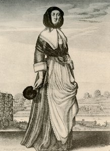 秋-フードとエプロンを着たイギリス人女性、チャールズ1世の治世、c1620-1640、1937 作： Unbekannt