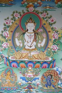 観音菩薩、慈悲の仏陀、カトマンズ、ネパール 作： Unbekannt