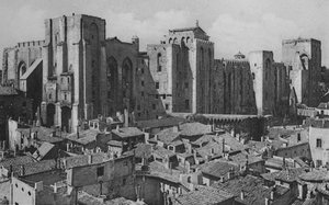 アヴィニョン-ポープスパレスイーストサイド、c1925 作： Unbekannt