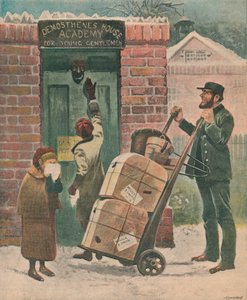 学校に戻る、1895年。 作： Unbekannt