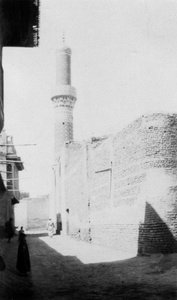 バックストリートと古いモスク、バグダッド、イラク、1917年から1919年