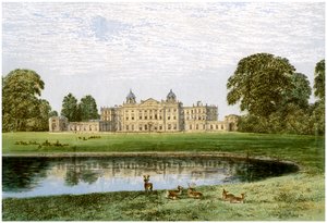 バドミントンハウス、グロスターシャー、ビューフォート公の家、c1880