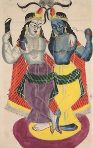 バララマとクリシュナ、1800年代。 作： Unbekannt