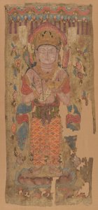 菩薩像付幡（マハマーユリの可能性あり） 9～10世紀 作： Unbekannt