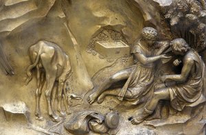 サン・ジョバンニの洗礼堂。楽園の門。カインとアベル、フィレンツェ、イタリー 作： Unbekannt