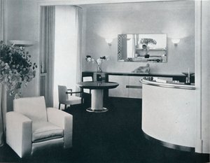 ジャックアドネットが設計したダイニングルームのバーコーナー、c1940 作： Unbekannt