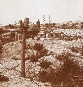 有刺鉄線、フランス北部、クラオンヌ、c1914-c1918