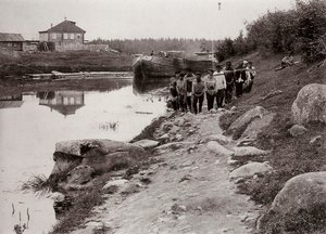 ヴォルガ、ロシア、c1895のはしけ運搬船 作： Unbekannt
