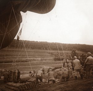 弾幕気球、北フランス、ジェコート、c1914-c1918 作： Unbekannt