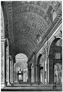 ローマのサンピエトロ大聖堂、1870年 作： Unbekannt