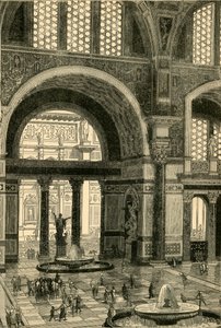 カラカラ浴場は1890年に復元されました。 作： Unbekannt