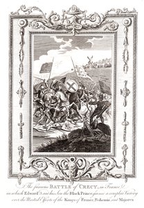 フランスでのクレシーの戦い、1346年 作： Unbekannt