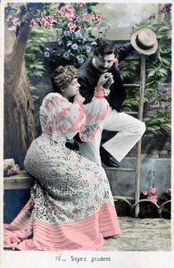 注意してください、ヴィンテージのフランスのポストカード、c1900 作： Unbekannt