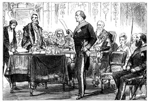 1878年にロンドンの都市の自由を受けたベンジャミン・ディズレーリ1808-1881 作： Unbekannt