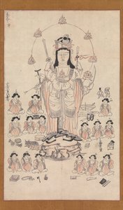 弁財天と十五侍、13世紀。 作： Unbekannt