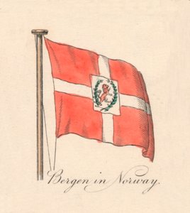 ノルウェーのベルゲン、1838 作： Unbekannt